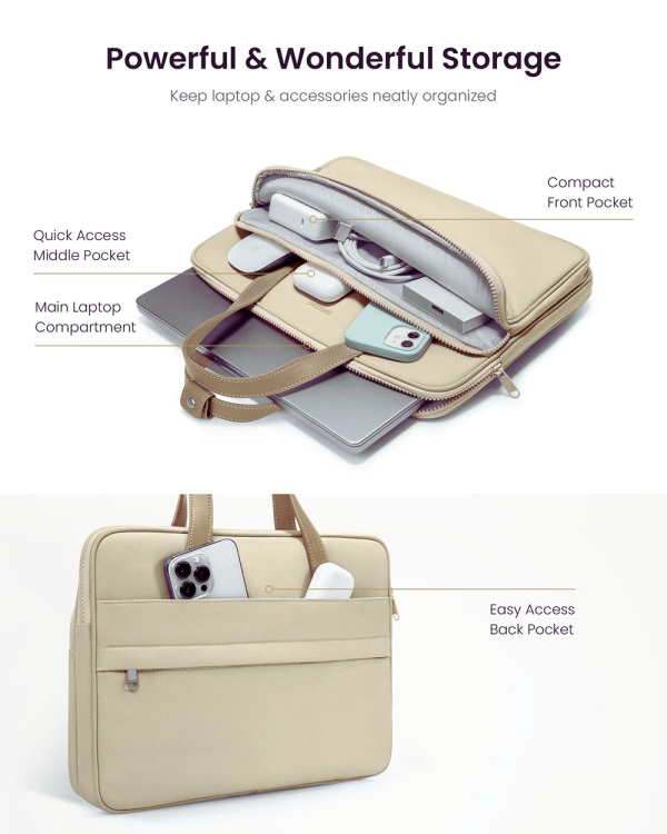 Túi Đeo Chéo Macbook 13”/14”, Ultrabook 13″ TOMTOC (USA) Premium Theher Shoulder Bag - H22C1
