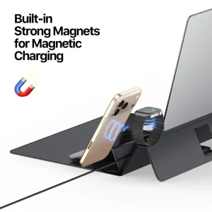 Bao Da Kiêm Giá Đỡ Macbook 15-16 inch Dux Ducis Tích Hợp Sạc Không Dây AirQ