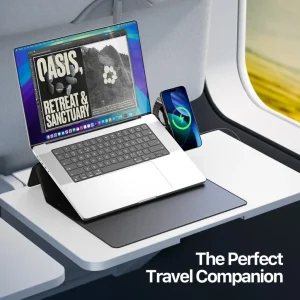 Bao Da Kiêm Giá Đỡ Macbook 15-16 inch Dux Ducis Tích Hợp Sạc Không Dây AirQ