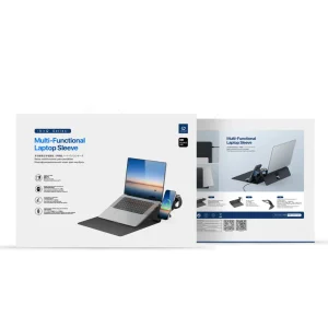 Bao Da Kiêm Giá Đỡ Macbook 15-16 inch Dux Ducis Tích Hợp Sạc Không Dây AirQ