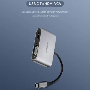 Cổng Chuyển Hub Hagibis 2in1 USB-C To HDMI 4K@30Hz/VGA - ( HGB-009 )
