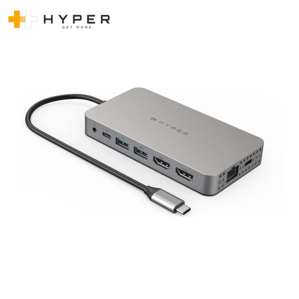Cổng Chuyển Hyperdrive Dual 4k HDMI 10-IN-1 (2 Màn Hình) USB-C Hub For Macbook M1/M2 – HDM1H