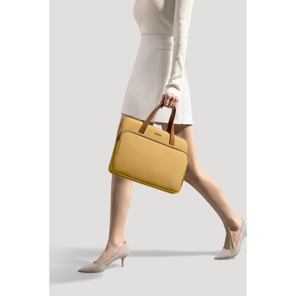Túi Đeo Chéo Macbook 13”/14”, Ultrabook 13″ TOMTOC (USA) Premium Theher Shoulder Bag - H22C1
