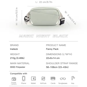 Túi Đeo Chéo inateck X-Mini RFID-Blocking Sling Bag FB01002