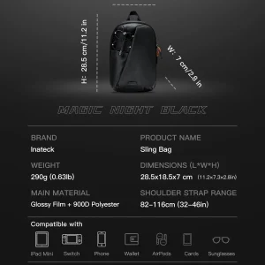 Túi Đeo Chéo inateck X-Row RFID-Blocking Water-Resistant Sling Bag FB01003