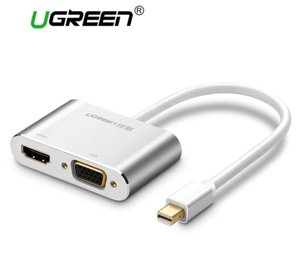 Cáp Chuyển Mini DisplayPort Sang HDMI + VGA  Ugreen